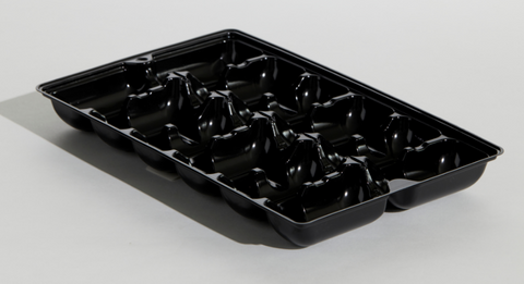 12 POCKET OYSTER TRAY BLACK CTN/300