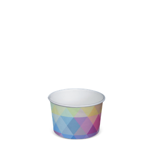 3OZ ROUND ICE CREAM BOWL GLACIER PAPER (SLV)