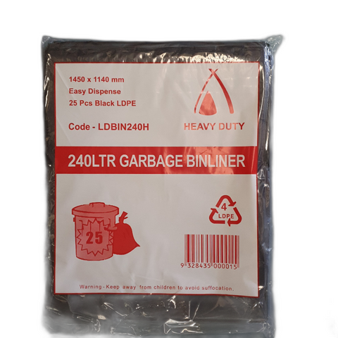 240LTR LDPE BIN LINER SLV