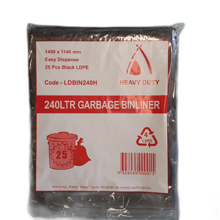 240 LTR LDPE BIN LINER TAILORED (SLV)