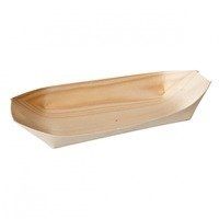 OVAL BOAT BIO WOOD MEDIUM 125MM 50/PKT