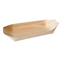 OVAL BOAT BIO WOOD EXTRA LARGE 220MM 50/PKT