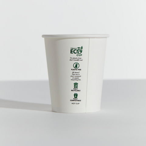 8OZ WHITE TRULY ECO S/W CUPS 80MM SLV