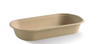 BIOPAK 750ML TRAY ROUND ENDS B-LB-750T