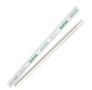 WRAPPED WHITE PAPER STRAWS 6MMX197MM CTN