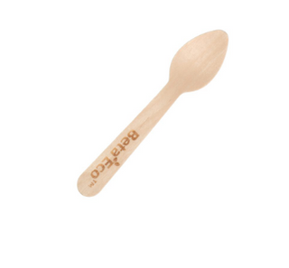 GELATO SPOONS WOODEN (100) SLV