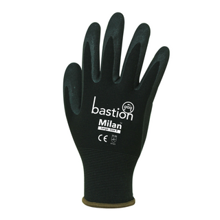 MILAN BLACK NYLON GLOVES SMALL 12/PACK