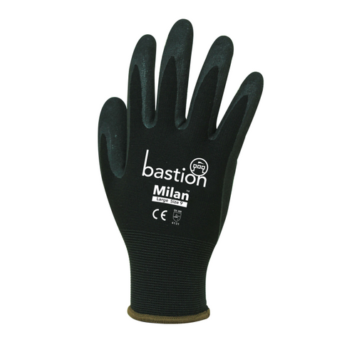 MILAN BLACK NYLON GLOVES SMALL PAIR