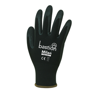 MILAN BLACK NYLON GLOVES SMALL (PAIR)