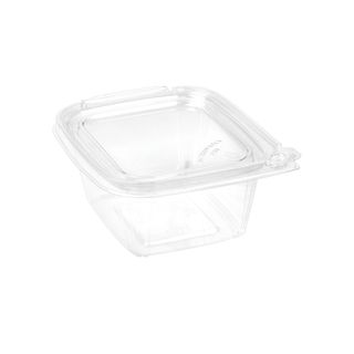 TAMPER EVIDENT 475ML SQUARE HINGED CONTAINER