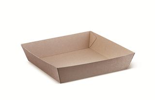 KRAFT TRAY #4 152X228X45MM (SLV)