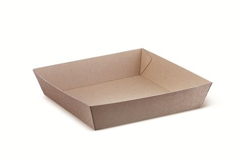 KRAFT TRAY #4 225X152X45MM