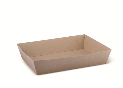 KRAFT TRAY#5 255X179X58MM