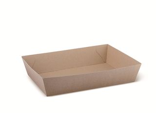 KRAFT TRAY#5 255X179X58MM