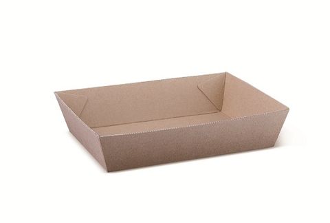 KRAFT TRAY #3 180X130X45MM SLV