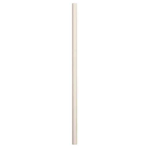 PAPER STRAWS WHITE 6MMX197MM (SLV)
