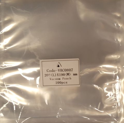 190x200MM 70UM VACUUM BAGS (SLV)