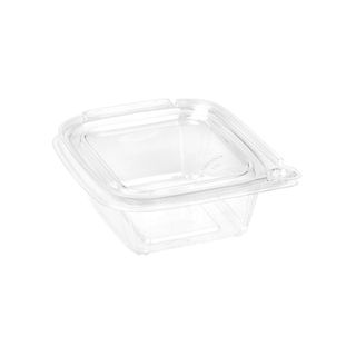 TAMPER EVIDENT 365ML SQUARE HINGED CONTAINER