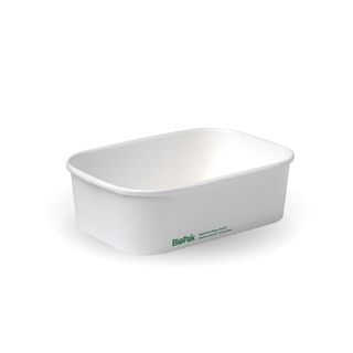 650ML WHITE PAPERWAY RECT CONTAINER