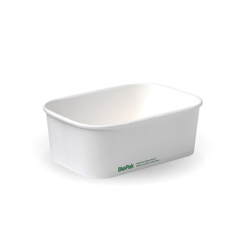 750ML WHITE PAPERWAY RECT CONTAINER (SLV)