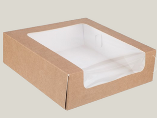 WINDOW KRAFT 8X8X2.5 CAKE BOX