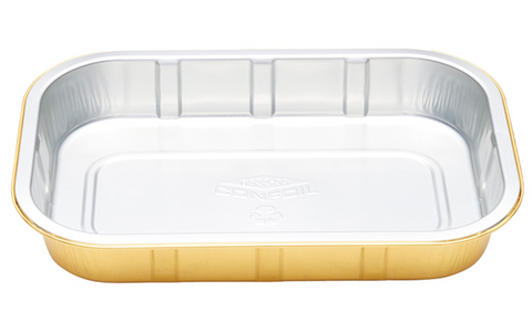 GOLD SMOOTHWALL ALUM FOIL CONTAINER 750ML
