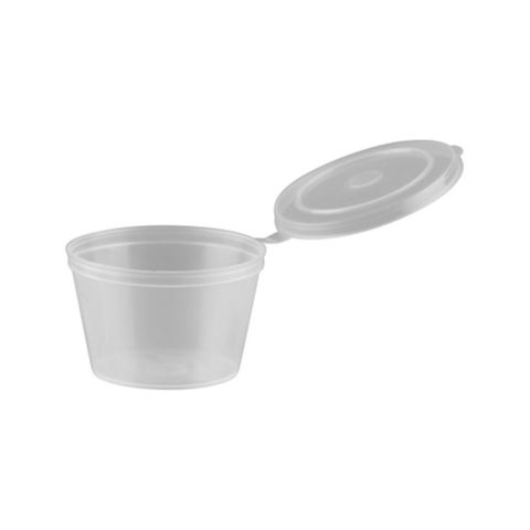 50ML HINGED PORTION CUP  SLV