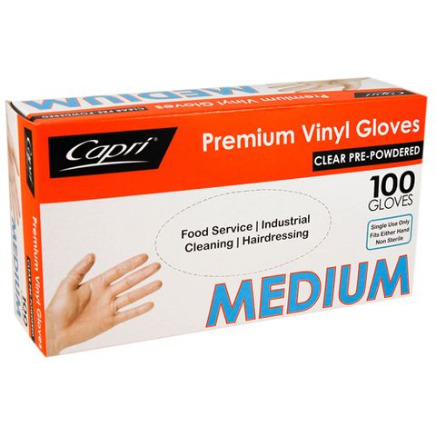 VINYL GLOVE LP MED CTN