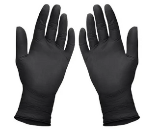 NITRILE GLOVE BLACK P-FREE MEDIUM