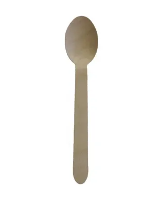 TALL TEASPOON WOODEN 20CM (100) SLV