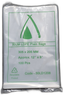 POLY BAG 12X8 (50UM) 300X200MM