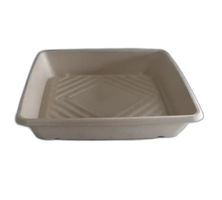 SUGARCANE PLATTER UNBLEACHED-SMALL BWCTS SLV