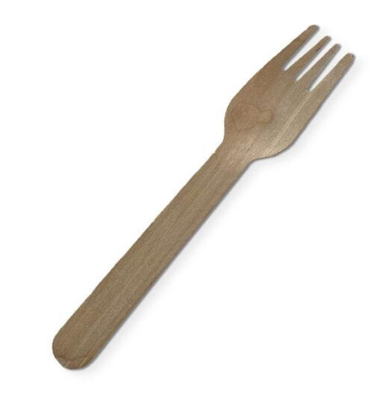 BUDGET FORK WOODEN (100) SLV