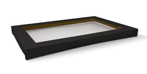 LID CATERING TRAY BLACK MEDIUM PLUS