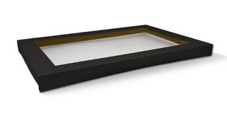 LID CATERING TRAY BLACK MEDIUM PLUS