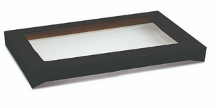 LID CATERING TRAY BLACK LARGE