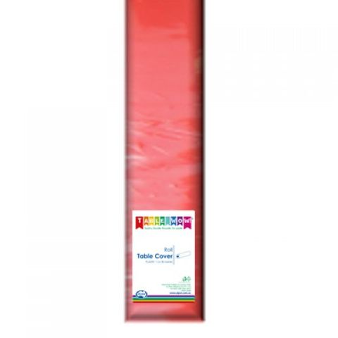 TABLE COVER PLASTIC  ROLL RED  30M