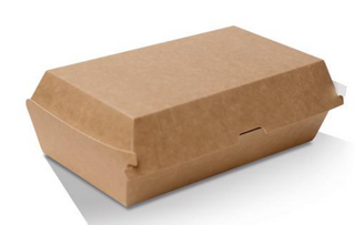 ECO KRAFTBOARD SNACK BOX LARGE KB8 (SLV)