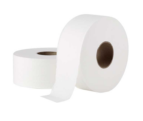 JUMBO TOILET ROLLS 1PLY (500) 8 ROLLS