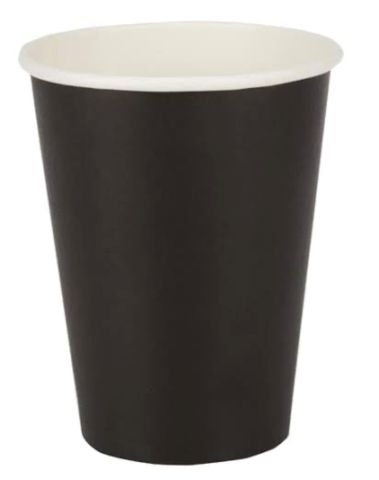 12OZ BLACK BUDGET (90MM) S/W CUPS