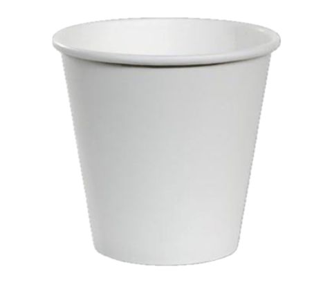 8OZ WHITE PLM HOT CUP SQUAT (90MM) S/W CUPS (SLV)