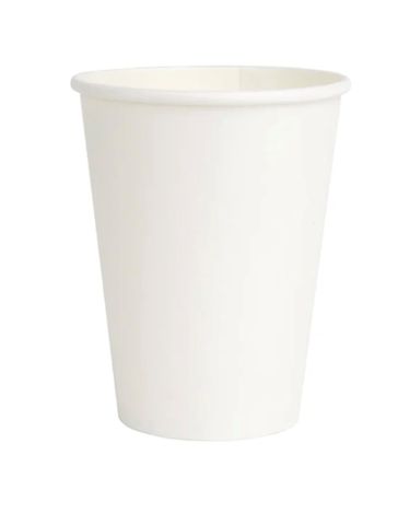12OZ WHITE PLM HOT CUP (90MM) S/W CUPS (SLV)