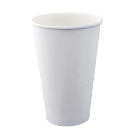 16OZ WHITE PLM  HOT CUP (90MM) S/W CUPS (SLV)