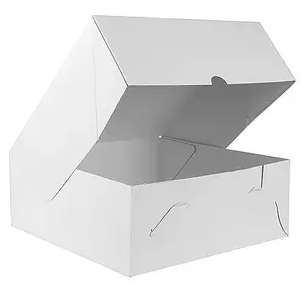 CORRUGATED 10X10X4 EASY FOLD CAKE BOX