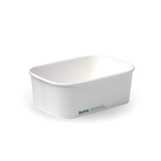 750ML WHITE  PAPER PLM RECT CONTAINER