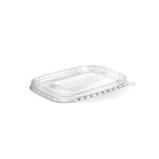 PET LID FOR PAPER PLM RECT CONTAINER