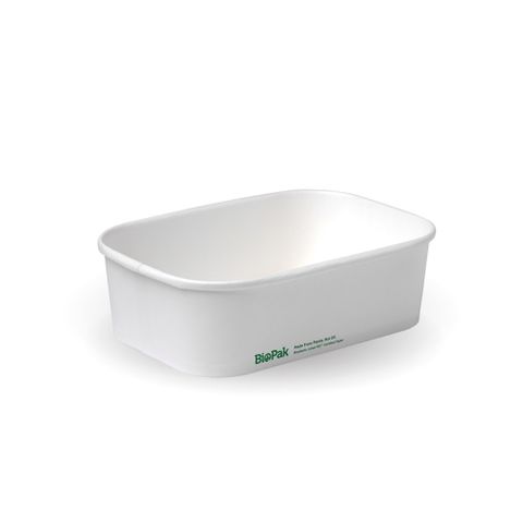 650ML WHITE PAPER PLM RECT CONTAINER