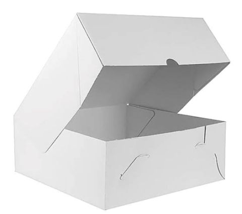 CORRUGATED 10X10X4 EASY FOLD CAKE BOX