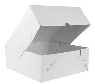 CORRUGATED 10X10X4 EASY FOLD CAKE BOX