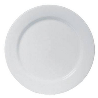 205MM AFC WHITE ROUND FLINDERS PLATE